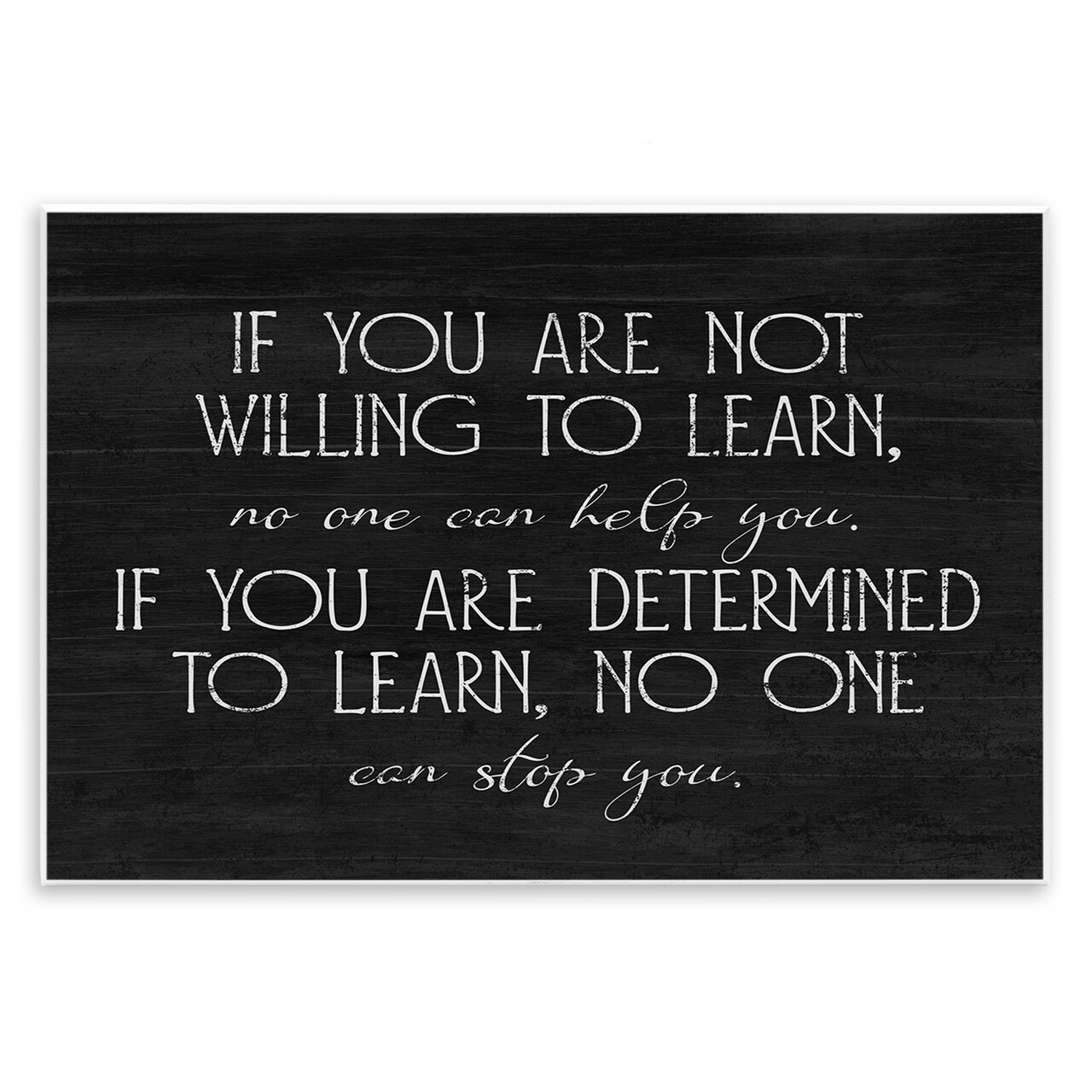 Stupell Industries Determined To Learn Motivational Wall Plaque Design By Lil' Rue